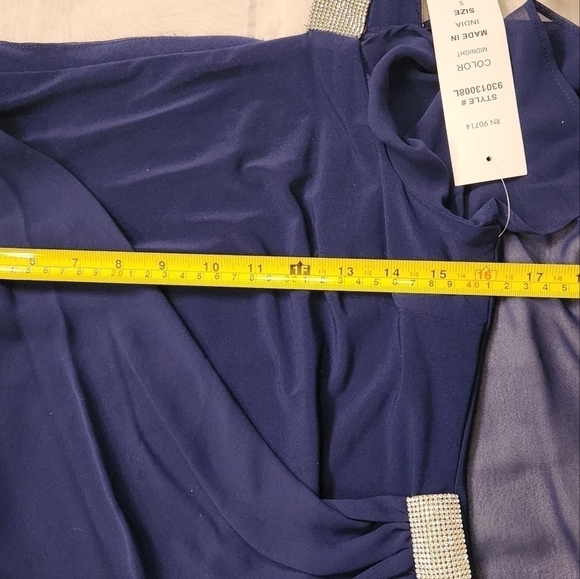 Msk Beaded-Strap Capelet-Back Dress size small color midnight - Picture 10 of 13